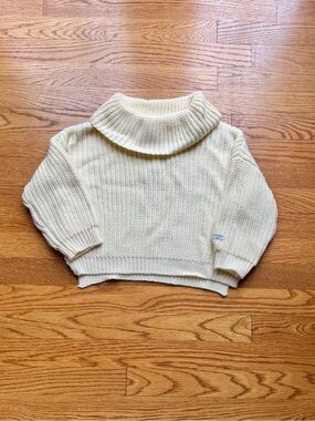 Donsje NWT Girls 2-3Y Yara Cream Ribbed Cowl Neck Sweater
